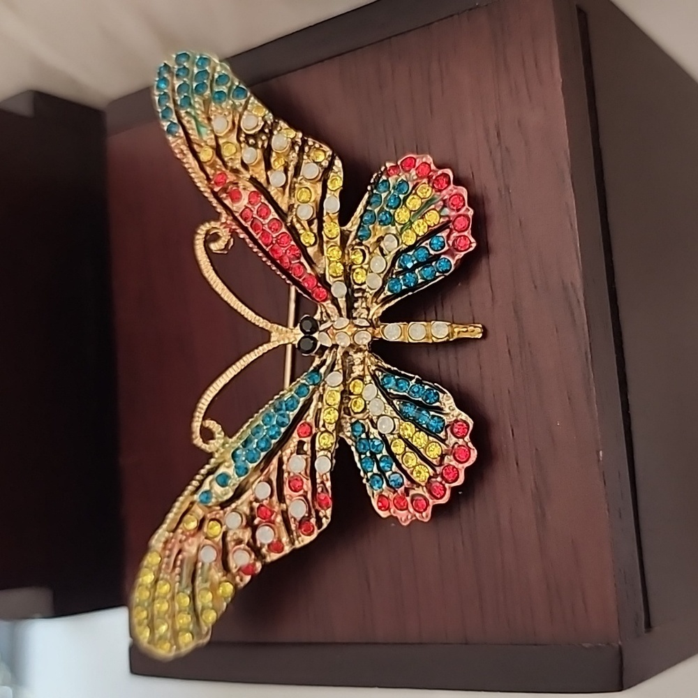 Brooch BUTTERFLY Brooch Best Seller Extra  Large Colorful - Picture 3 of 5